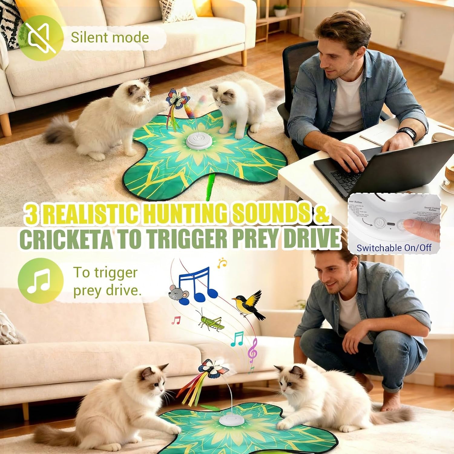 Hide-And-Seek Play Mat for Cats
