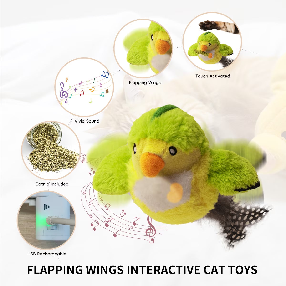 Flapping Bird Toy for Cats