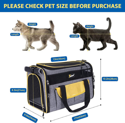 Soft-Sided Travel Carrier for Cats & Small Dogs