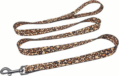 Leopard Print Collar & Leash Set