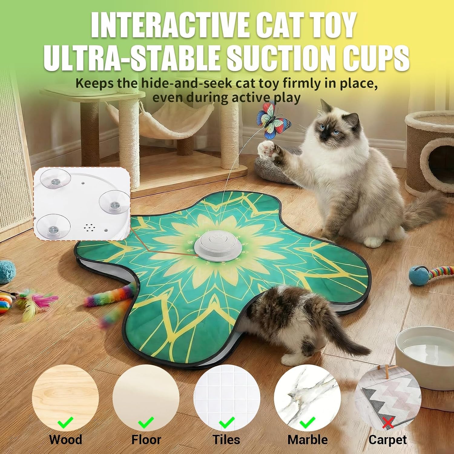 Hide-And-Seek Play Mat for Cats