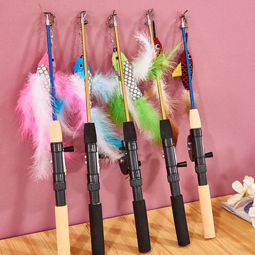 Fishing Pole Wand Toy for Cats