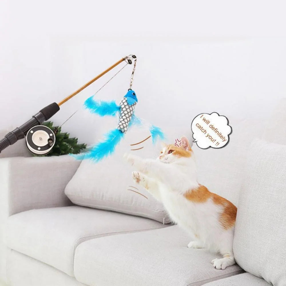 Fishing Pole Wand Toy for Cats