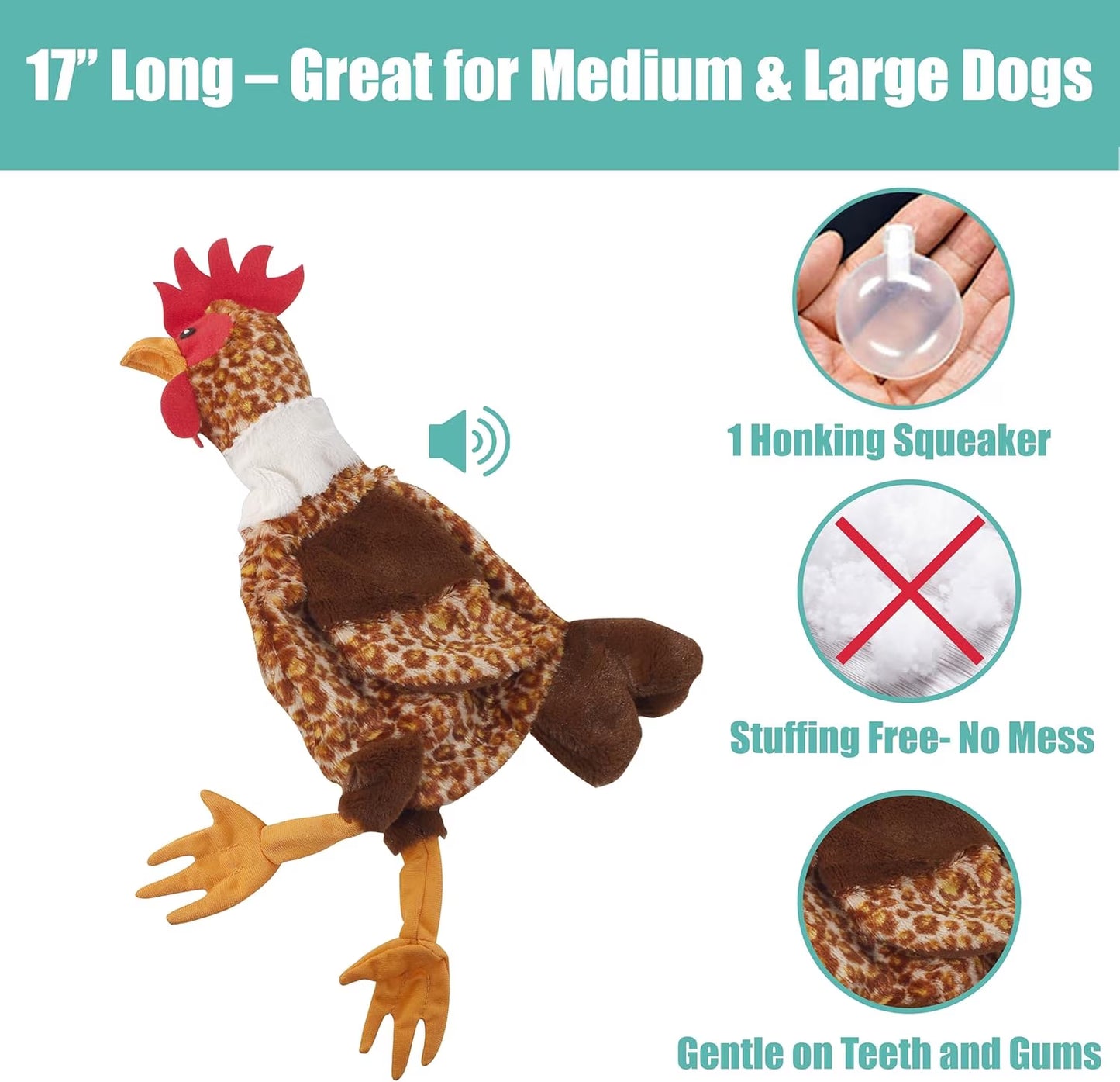 Stuffing-Free Chicken Chew Toy