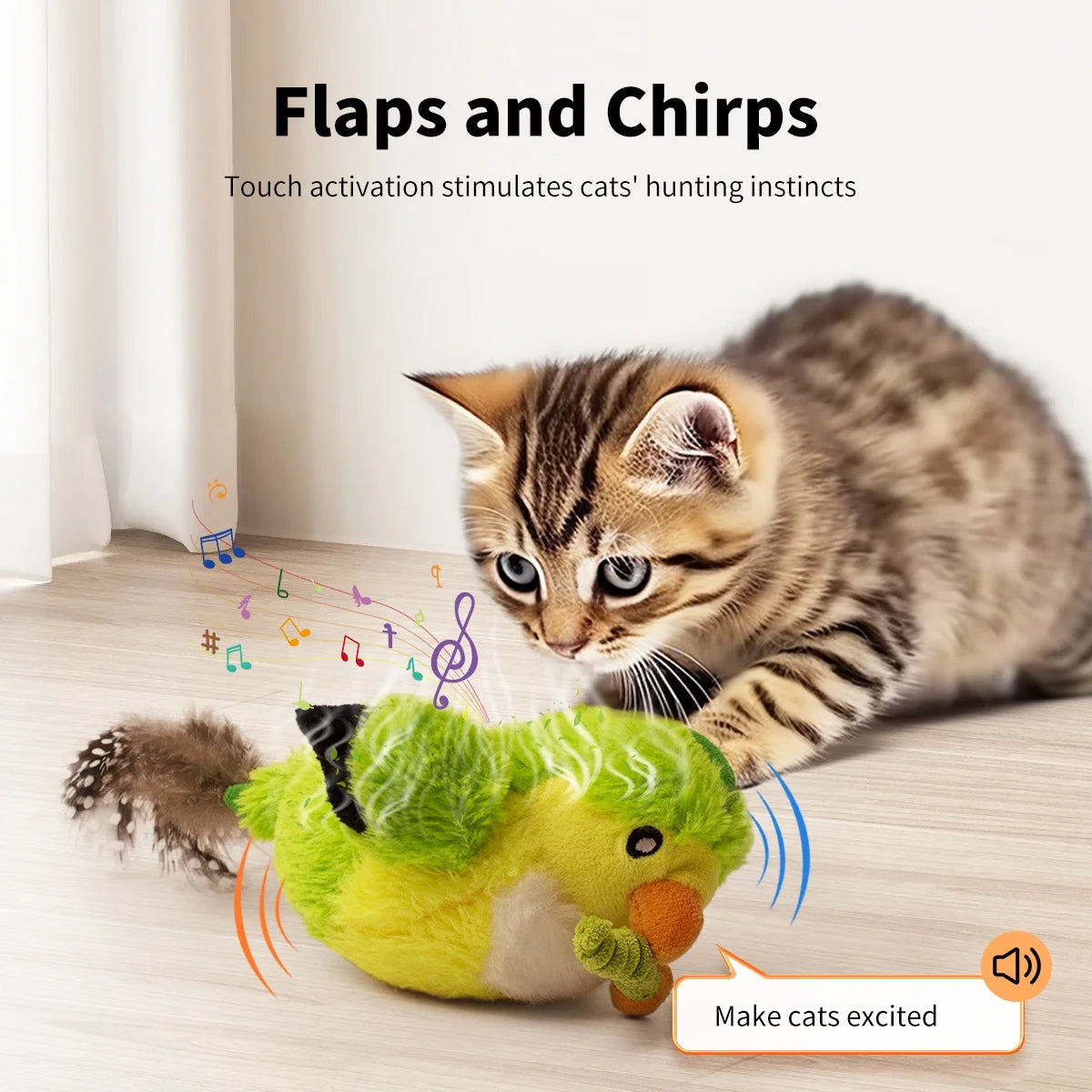 Flapping Bird Toy for Cats
