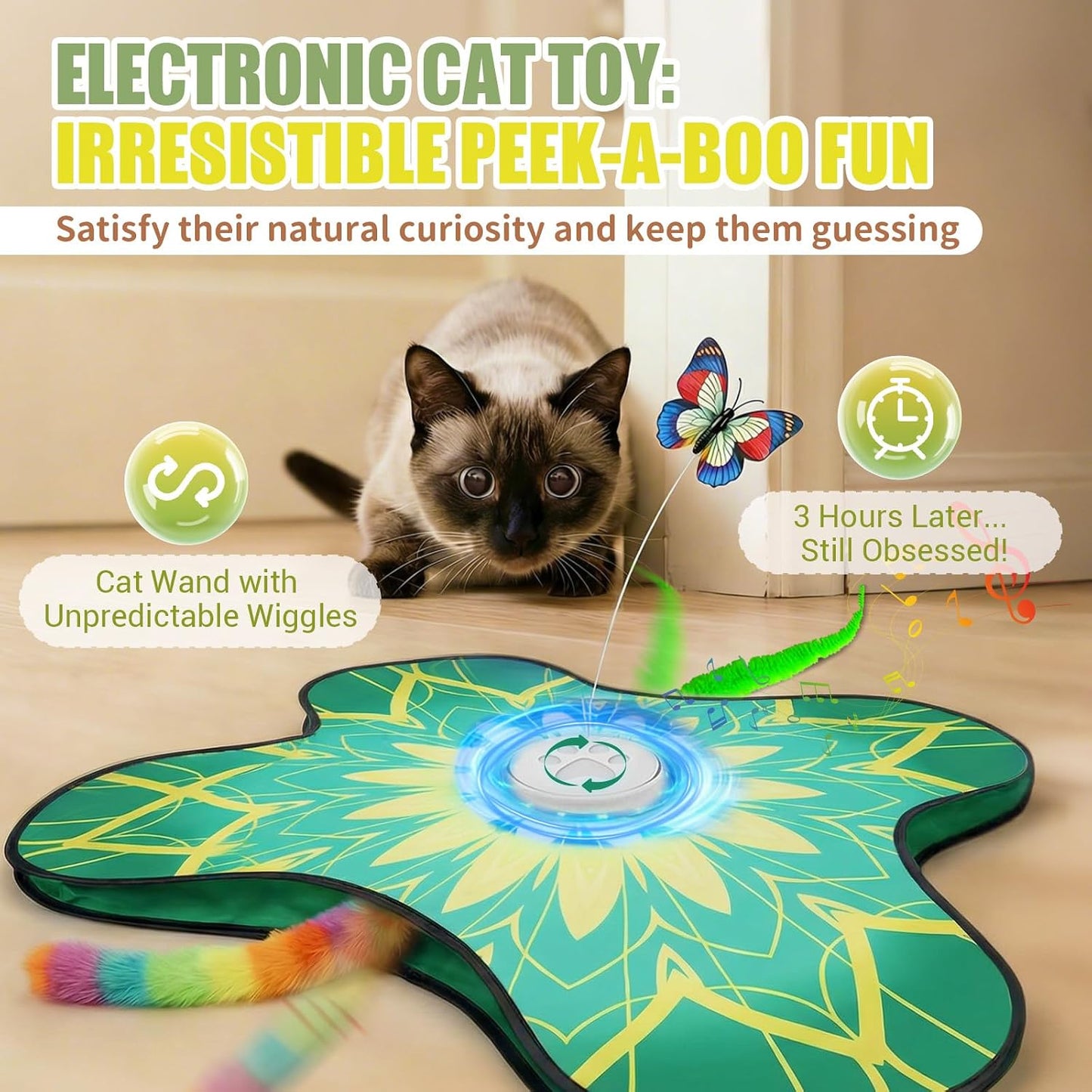 Hide-And-Seek Play Mat for Cats