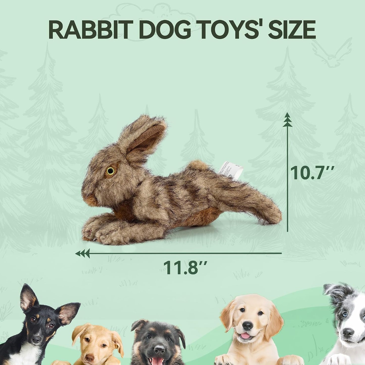 Squeaky Rabbit Fetch Toy