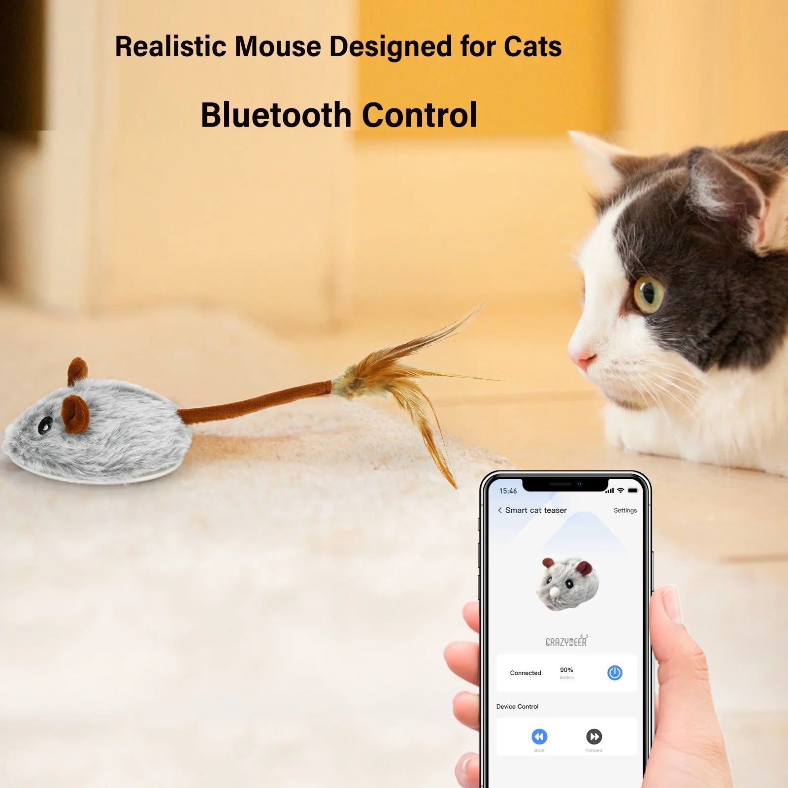 App-Controlled Mouse Toy for Cats