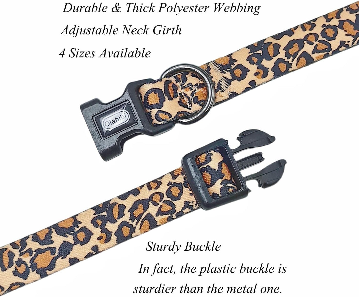 Leopard Print Collar & Leash Set