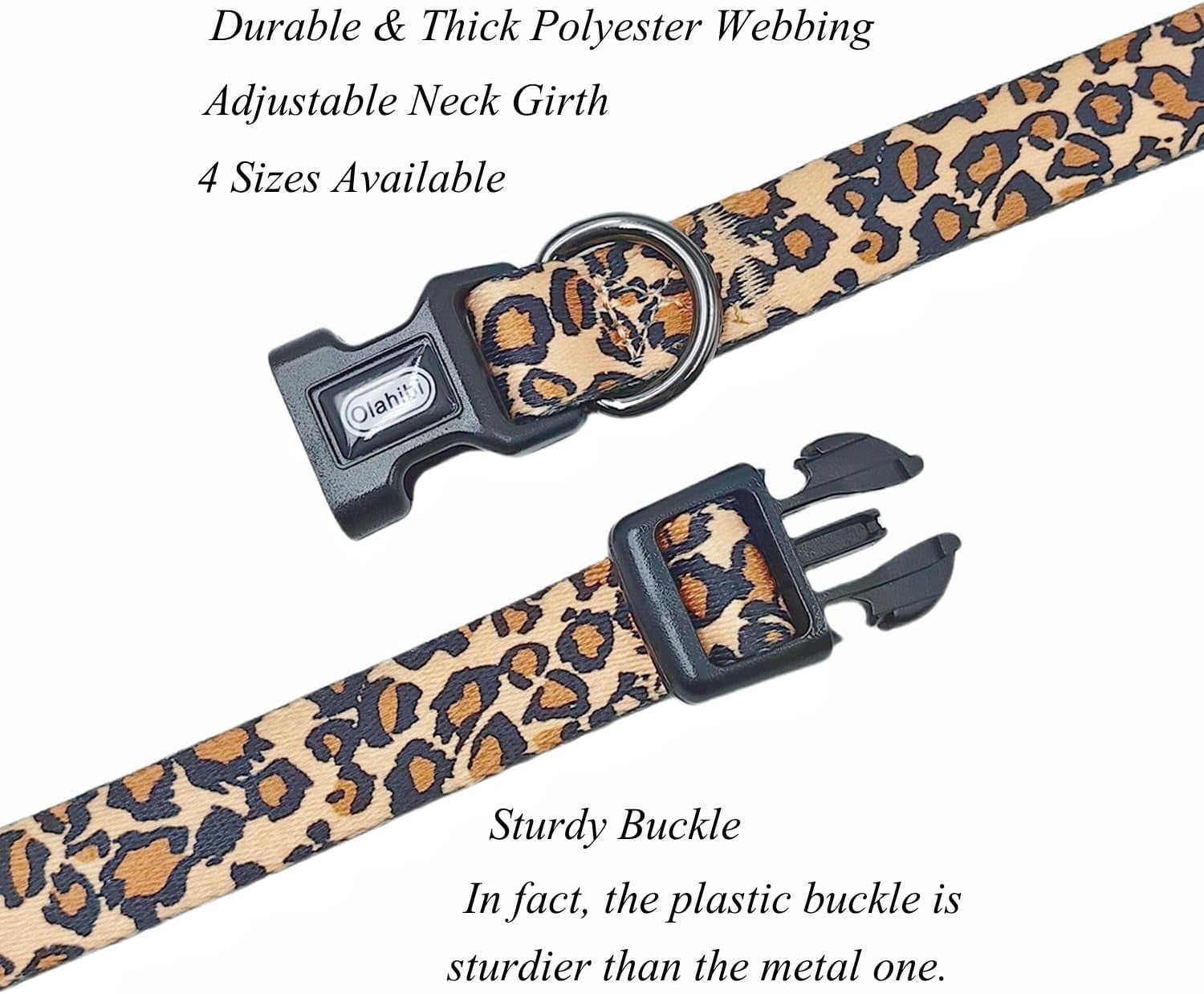 Leopard Print Collar & Leash Set