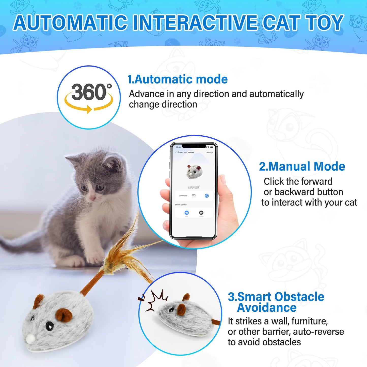 App-Controlled Mouse Toy for Cats