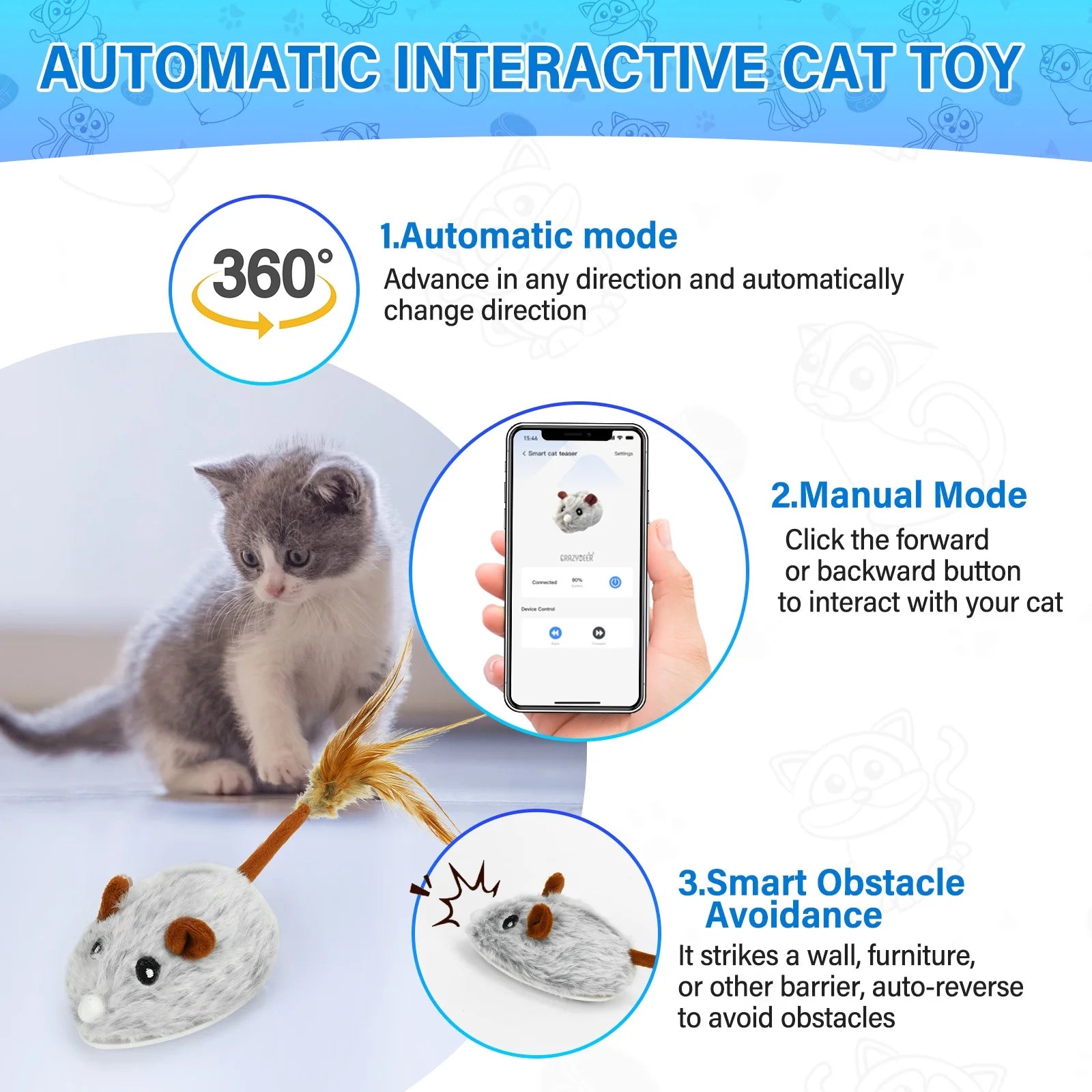 App-Controlled Mouse Toy for Cats