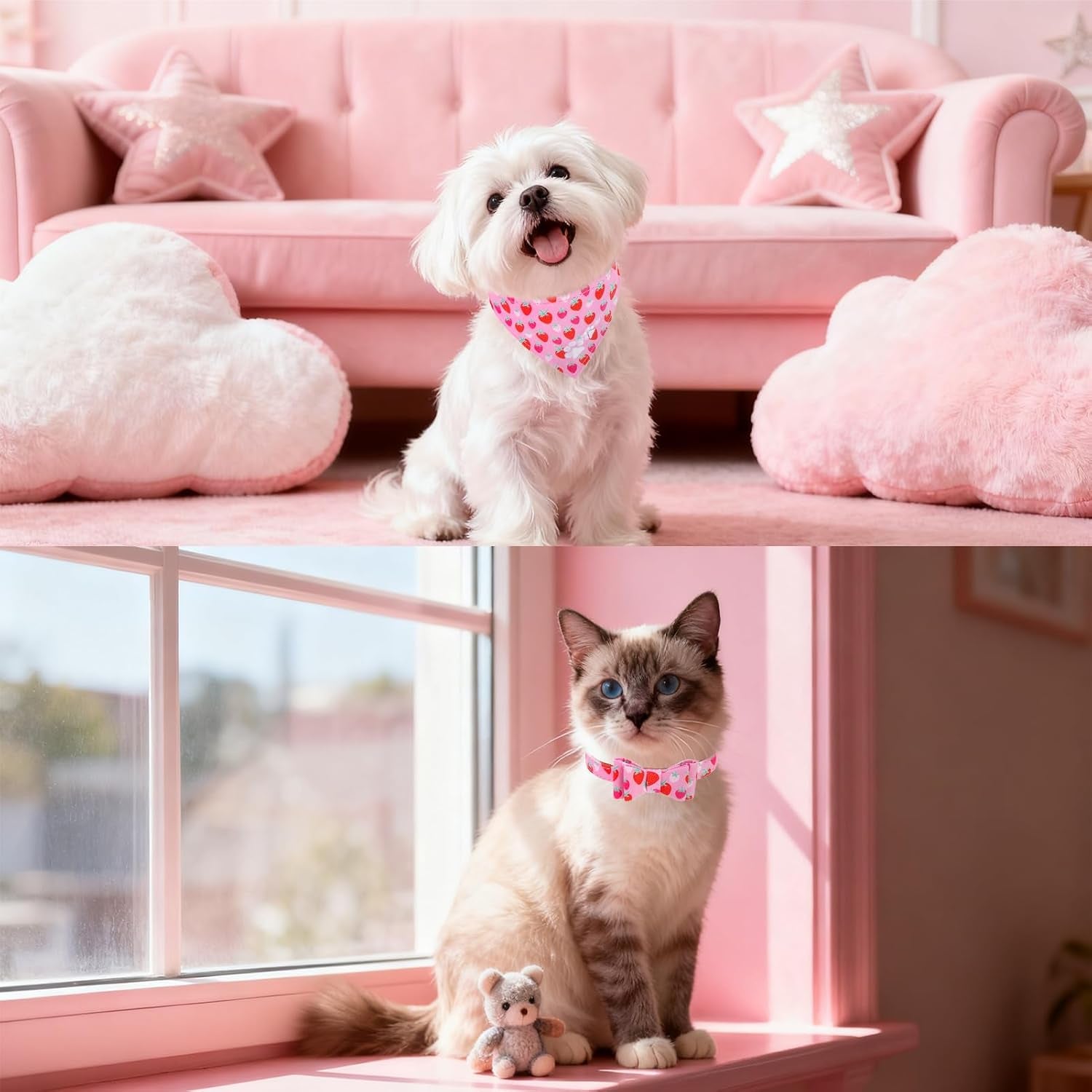 Bow Tie Collar & Leash Set