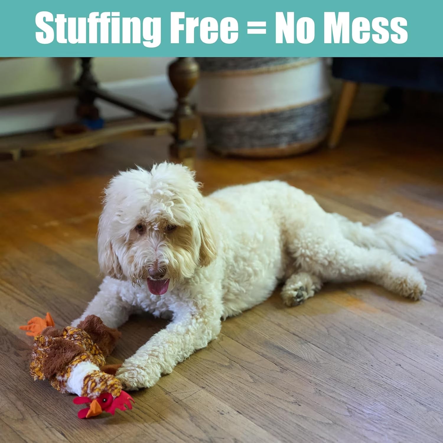 Stuffing-Free Chicken Chew Toy