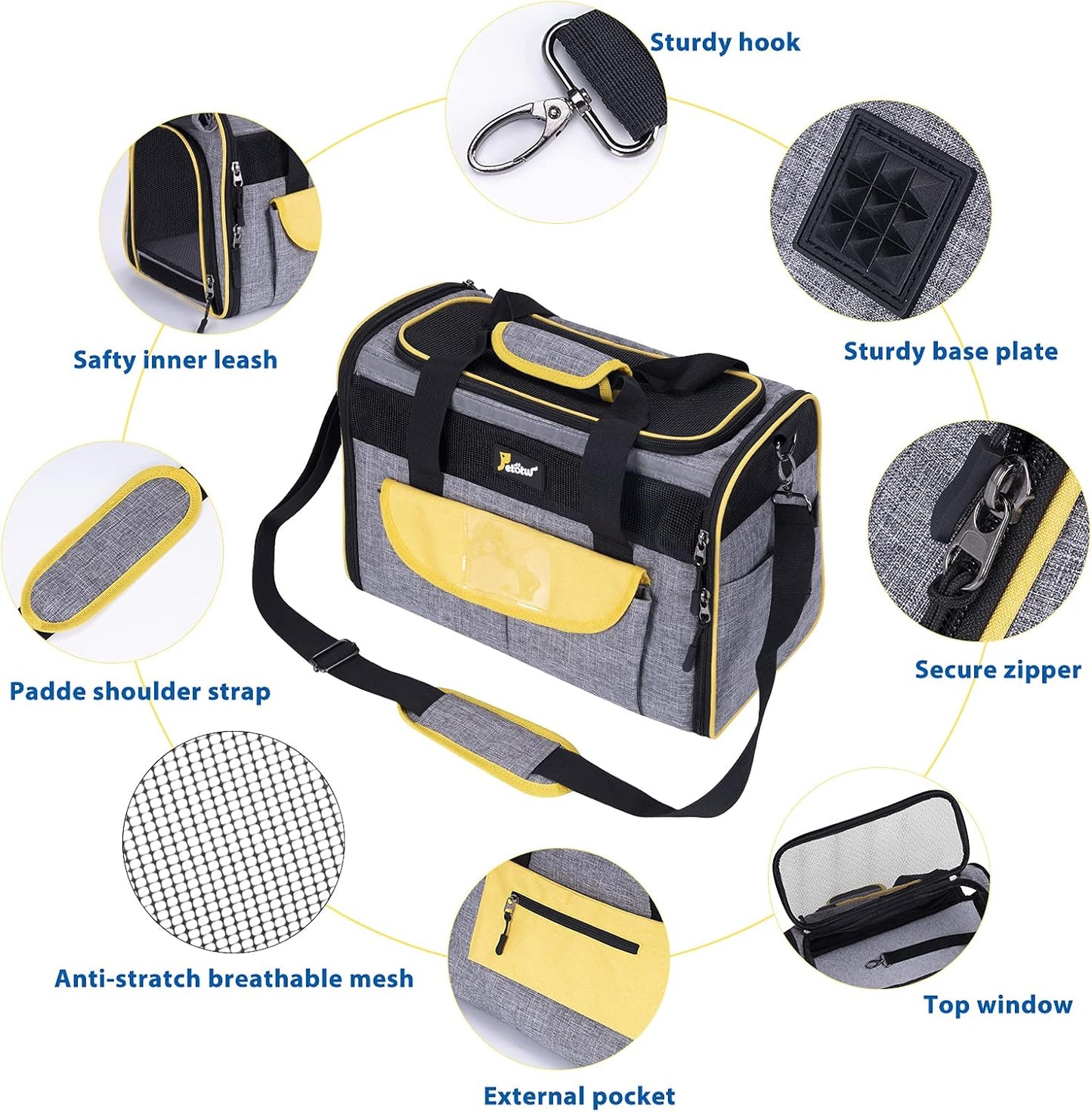 Soft-Sided Travel Carrier for Cats & Small Dogs