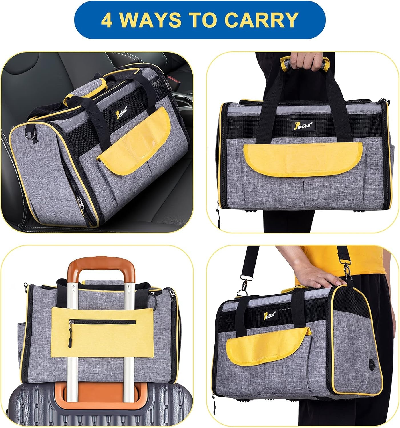 Soft-Sided Travel Carrier for Cats & Small Dogs